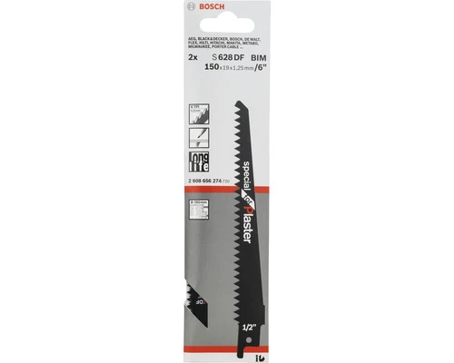 BOSCH Reciprozaagblad S 628 DF Special For Plaster, 2 Stuks 4 BOSCH Reciprozaagblad S 628 DF Special For Plaster, 2 Stuks - Afbeelding 2