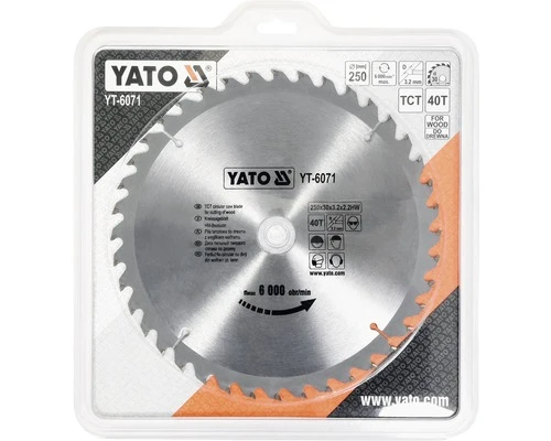 YATO Cirkelzaagblad YT-6071 250x30x3,2 Mm 40T 5 YATO Cirkelzaagblad YT-6071 250x30x3,2 Mm 40T - Afbeelding 3