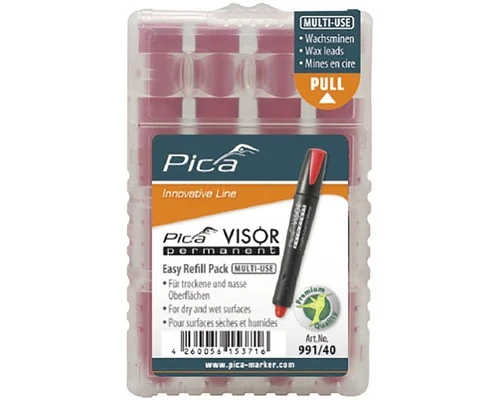 PICA 990/40 Visor Permanent Marker Navulling Rood 3 PICA 990/40 Visor Permanent Marker Navulling Rood