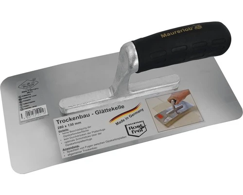 MAURERLOB Plakspaan Gebogen Roestvrij Staal 130x280 Mm 3 MAURERLOB Plakspaan Gebogen Roestvrij Staal 130x280 Mm